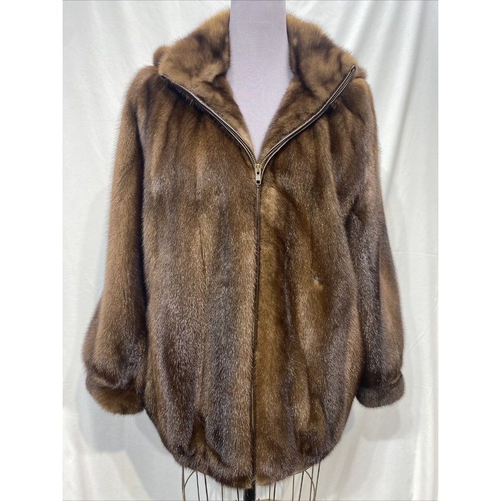 demi-buff mink bomber jacket female (61135)